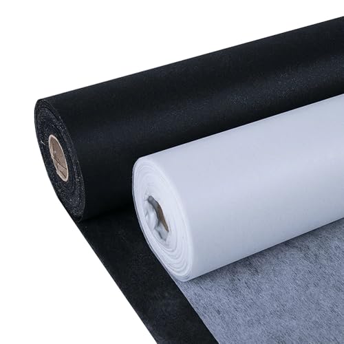 Nähmit - Aufbügelbare Vlies - Einlagestoff - leichtes Gewicht (30g/m²) 90cm breit - 2 Meter Vliesstoff (weiss) von Nähmit