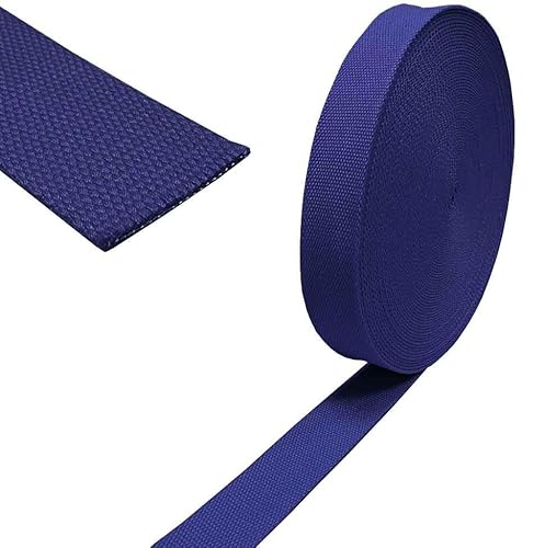 Nähmit Baumwolle Gurtband 40mm für Meterware Taschen Rucksäcke Gürtel uvm. Taschengurtband 100% Baumwolle viele Farben (Marine) von Nähmit