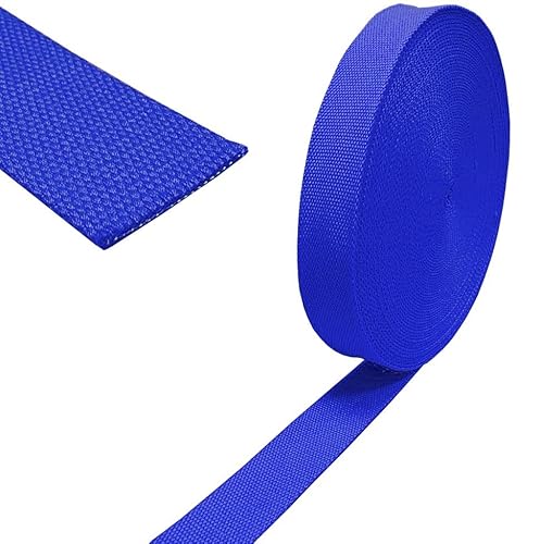 Nähmit Baumwolle Gurtband 40mm für Meterware Taschen Rucksäcke Gürtel uvm. Taschengurtband 100% Baumwolle viele Farben (Royalblau) von Nähmit