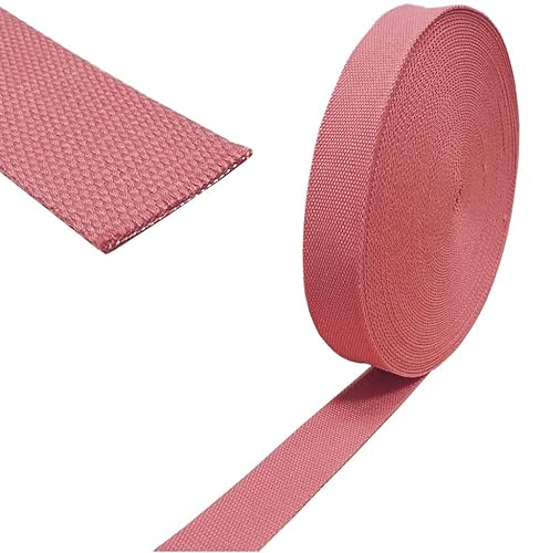 Nähmit Baumwolle Gurtband 40mm für Meterware Taschen Rucksäcke Gürtel uvm. Taschengurtband 100% Baumwolle viele Farben (perlrosa) von Nähmit