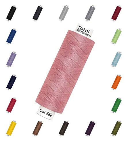Nähmit - Gütermann Allesnäher Nähgarn Toldi - 500m Nähmaschinengarn + GRATIS FARBKARTE (14-660 - rosa) von Nähmit