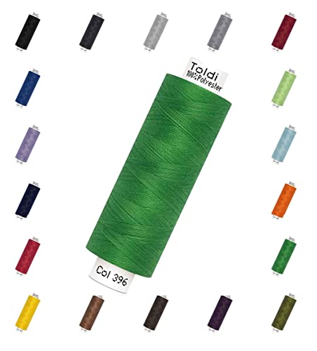 Nähmit - Gütermann Allesnäher Nähgarn Toldi - 500m Nähmaschinengarn + GRATIS FARBKARTE (24-396 - grasgrün) von Nähmit