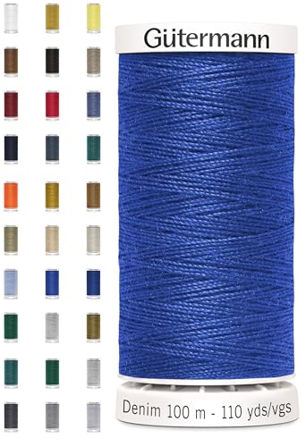 Nähmit - Gütermann DENIM 100-Meter Jeansgarn hochwertig und reißfestes Nähmaschinengarn + GRATIS FARBKARTE (A23-6690) von Nähmit