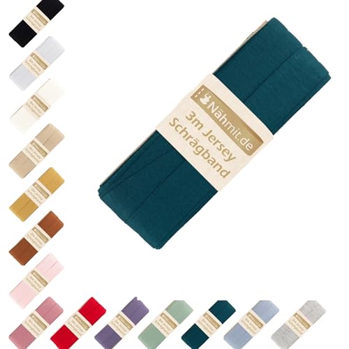 Nähmit - Jersey Schrägband - elastisches vorgefalztes Einfassband 3 Meter x 20mm Nähmit - Jersey Schrägband - elastisches vorgefalztes Einfassband 3 Meter x 20mm von Nähmit