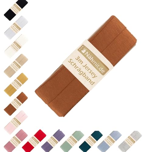 Nähmit - Jersey Schrägband - elastisches vorgefalztes Einfassband 3 Meter x 20mm Nähmit - Jersey Schrägband - elastisches vorgefalztes Einfassband 3 Meter x 20mm von Nähmit