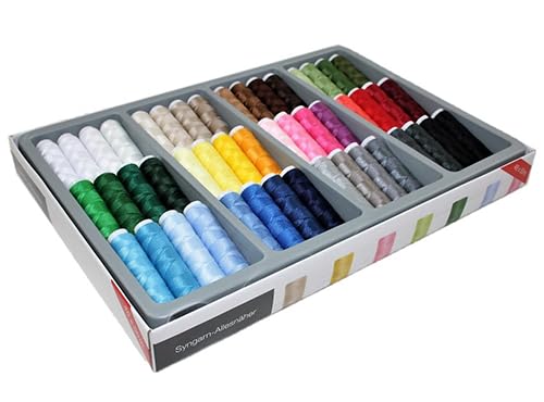 Nähmit – Nähgarn-Set „Spiel der Töne“ (48 Farben à 50 m) – Polyester, reißfest & farbecht, perfekte Farbabstufungen Nähmaschinengarn (Nähgarn-Set) von Nähmit