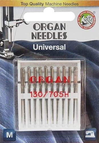 Nähmit - Organ Flachkolben Nähmaschinennadeln Universalnadel System 130/705 H (60er Stärke) von Nähmit