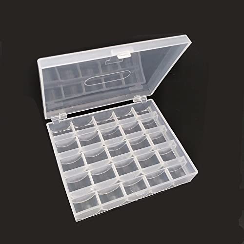 Nähmit - Spulenbox für 25 Nähmaschinenspulen 12x10x2,5cm Kunststoff Unterfadenspulen Nähmit - Spulenbox für 25 Nähmaschinenspulen 12x10x2,5cm Kunststoff Unterfadenspulen von Nähmit