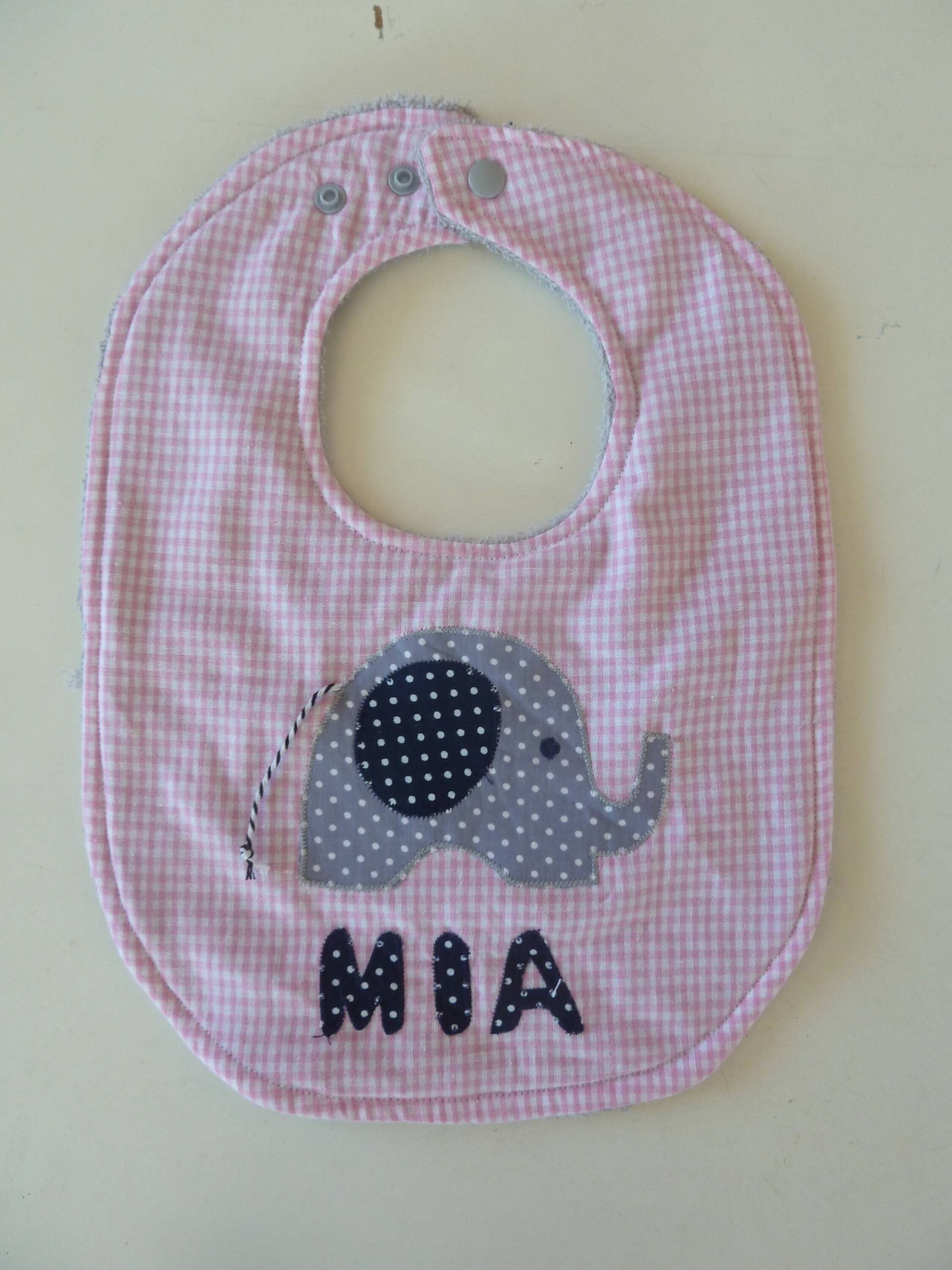 Babylatz Elefant Mit Name Babylatz Elefant Mit Name von Naehoase