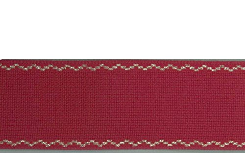 3,5 m Stickband Aida Struktur 70mm rot/gold Baumwolle 3,5 m Stickband Aida Struktur 70mm rot/gold Baumwolle von Nähstüb'l