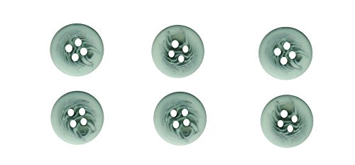Knöpfe 6 Vierlochknöpfe 15 mm mint geflammt Knöpfe 6 Vierlochknöpfe 15 mm mint geflammt von Nähstübl