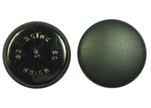 Lederknopf 38 mm schwarz Echtleder bezogen von Nähstübl