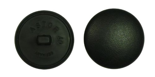 Lederknopf Lederknöpfe 23 mm schwarz Echtleder bezogen von Nähstübl