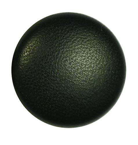 Lederknopf Lederknöpfe 33 mm schwarz Echtleder bezogen von Nähstübl