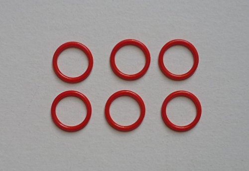 Nähstübl 6 Stück Ringe für BH Bikini 10 mm Kunststoff rot von Nähstübl
