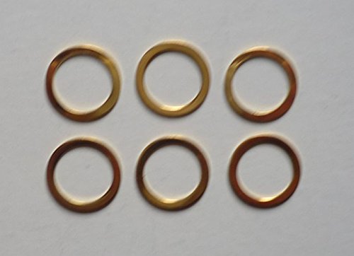 Nähstübl 6 Stück Ringe für BH Bikini 10 mm Metall goldfarbig Flach Nähstübl 6 Stück Ringe für BH Bikini 10 mm Metall goldfarbig Flach von Nähstübl