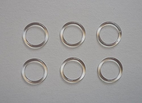 Nähstübl 6 Stück Ringe für BH Bikini 15 mm Kunststoff transparent von Nähstübl