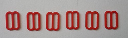 Nähstübl 6 Stück Versteller BH Bikini 10 mm Kunststoff rot Nähstübl 6 Stück Versteller BH Bikini 10 mm Kunststoff rot von Nähstübl