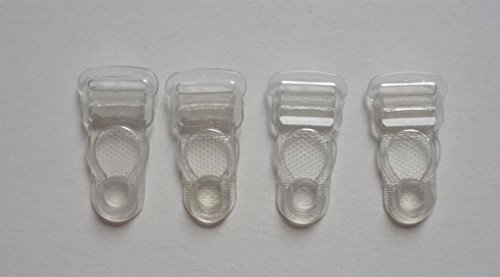 Nähstübl Strumpfhalterhänger zum annähen 10 mm transparent 4 Stück Kunststoff von Nähstübl