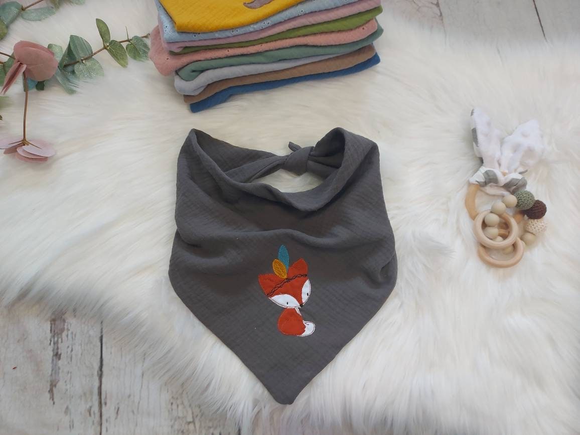 Halstuch Musselin, Fuchs Boho, Khaki Halstuch Musselin, Fuchs Boho, Khaki von NaehtanteChristina