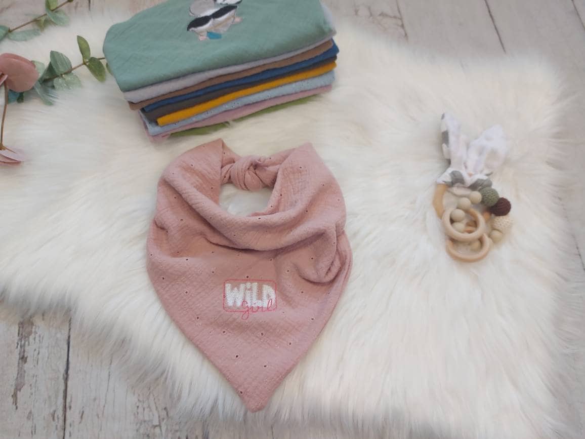 Halstuch Musselin, Wildgirl, Rosa Halstuch Musselin, Wildgirl, Rosa von NaehtanteChristina