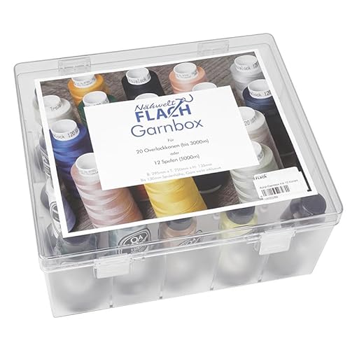 Bauschgarn QA-Thread Acryl-Garnbox (gefüllt mit 10 Konen/ 1500 m) von Nähwelt Flach