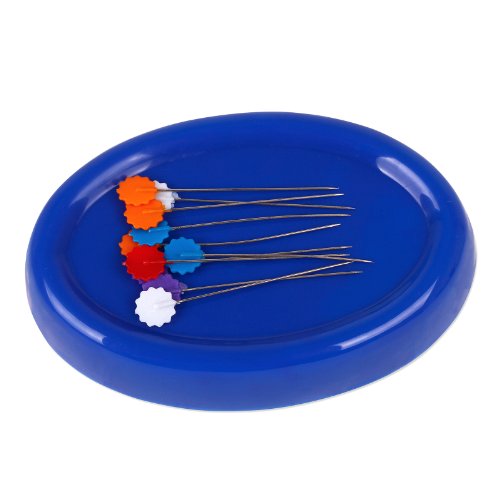 Nähwelt Flach Magnet-Nadelkissen mit 10 feinen Stecknadeln blau von Nähwelt Flach