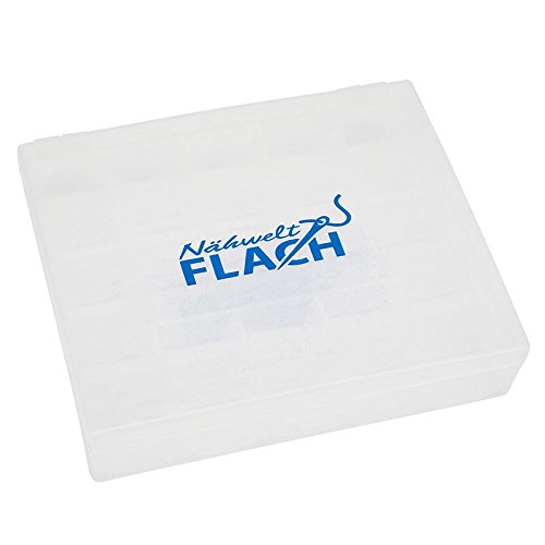 Nähwelt Flach Spulenbox Logo (leer, passend für 25 Spulen) von Nähwelt Flach