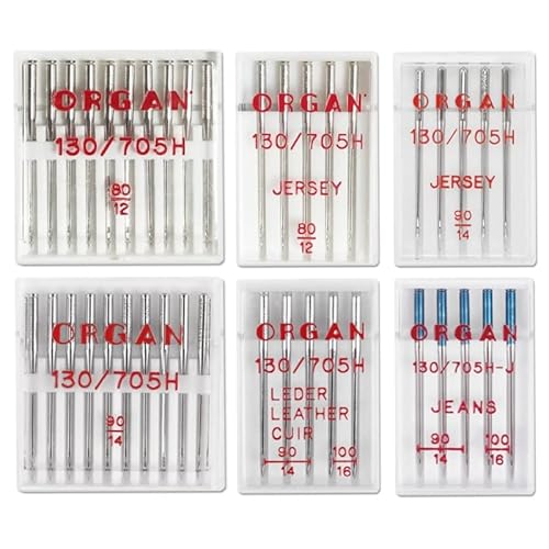 Organ Nadelsortiment Jersey/Jeans/Leder/Universal/System 130/705H/40 Nadeln Organ Nadelsortiment Jersey/Jeans/Leder/Universal/System 130/705H/40 Nadeln von Nähwelt Flach