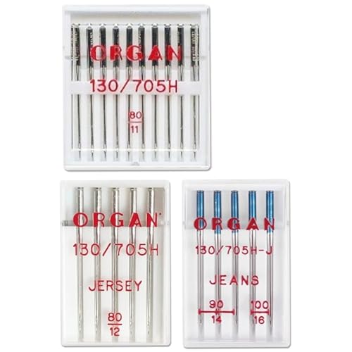 Organ Nadelsortiment Jersey/Jeans/Universal System 130/705H/ 21 Nadeln Organ Nadelsortiment Jersey/Jeans/Universal System 130/705H/ 21 Nadeln von Nähwelt Flach
