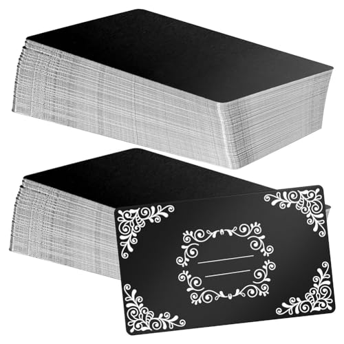 Naemriee 100 Stück mattschwarze Gravur-Visitenkarten-Aluminiumbleche zum Gravieren von DIY-Karten Naemriee 100 Stück mattschwarze Gravur-Visitenkarten-Aluminiumbleche zum Gravieren von DIY-Karten von Naemriee