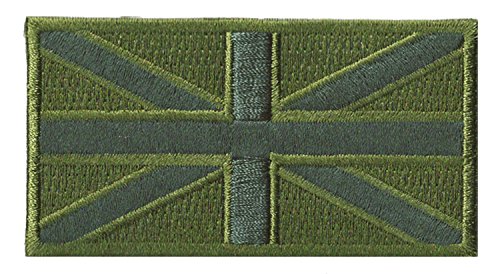 Aufnäher British Army Union Jack Khaki Camouflage bestickt zum Aufbügeln von NagaPatches