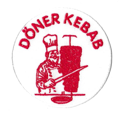 Aufnäher Döner Kebab bestickt Restauration zum Aufbügeln von NagaPatches