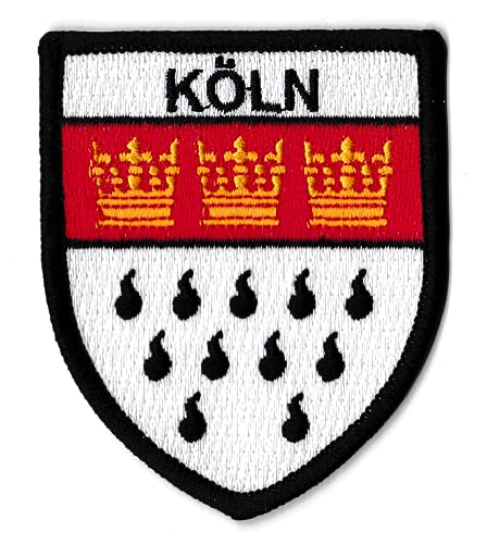 Aufnäher Wappen Köln bestickt Stadt Köln Deutschland zum Aufbügeln von NagaPatches