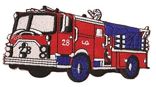 Aufnäher zum Aufbügeln, Motiv: Feuerwehrauto von NagaPatches