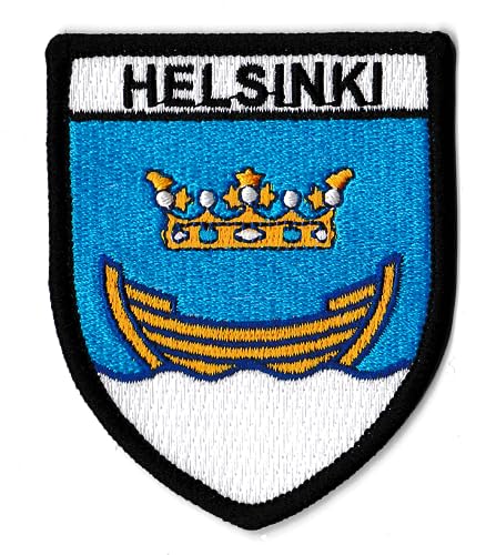 Aufnäher Wappen Helsinki Patch Logo Wappen Stadt Finnland zum Aufbügeln von NagaPatches