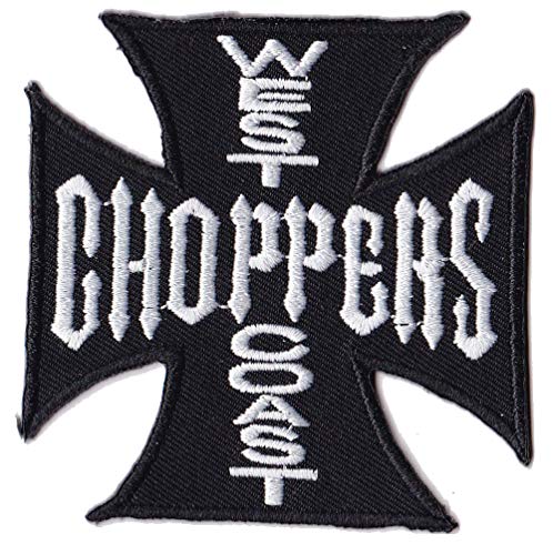 Aufnäher West Coast Choppers schwarz bestickt zum Aufbügeln von NagaPatches