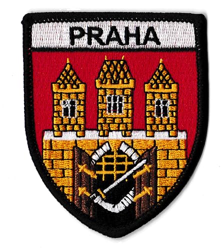 Aufnäher Wappen Prag bestickt Wappen Praha Tschechien zum Aufbügeln von NagaPatches