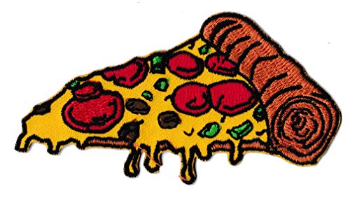 NagaPatches Aufnäher Bügelbild Aufbügler Iron on Patches Applikation Pizza von NagaPatches