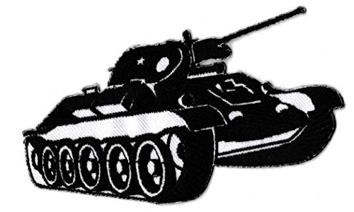 NagaPatches Aufnäher Tank, Schwarz / Weiß von NagaPatches
