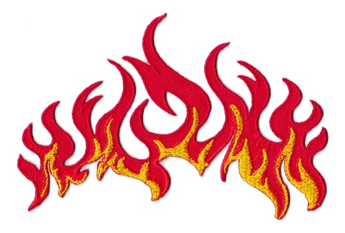 NagaPatches Patch, Aufnäher, Flamme, Feuer, bestickt, zum Aufbügeln, Flammen von NagaPatches