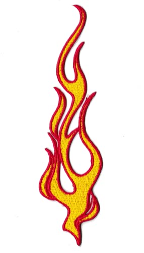 NagaPatches Patch, Flamme, Feuer, Bestickt, Medium (12 x 3 cm), 1 Stück von NagaPatches