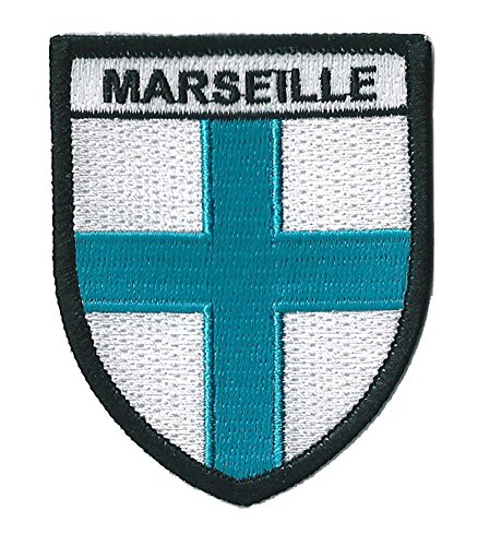 Patch, Aufnäher, Marseille, zum Aufbügeln, Wappen, Stadtlogo, bestickt von NagaPatches
