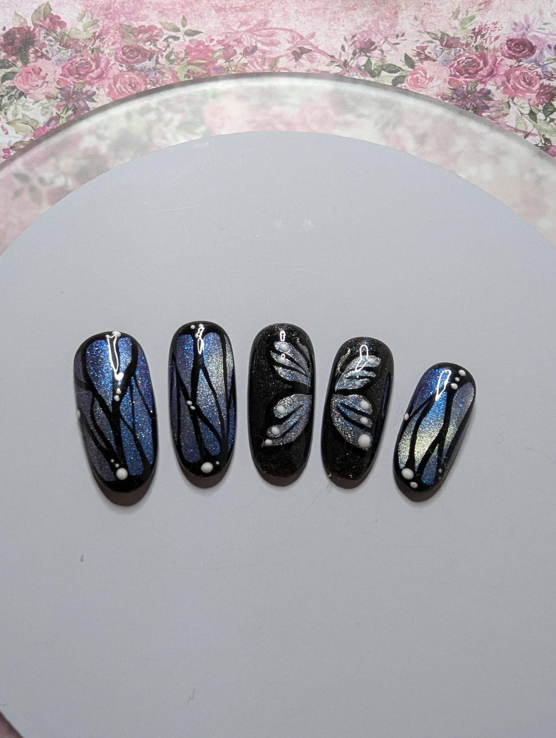 Press On Nails Set/Nägel Gelnägel /Kunstnägel Schmetterlingsmuster Press On Nails Set/Nägel Gelnägel /Kunstnägel Schmetterlingsmuster von NagelUniversum