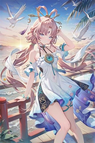 Nahida Star Rail 5D Diamond Painting Kits für Kind Geschenk, Anime Diamont Painting Set Full Runden Drill Diamond Art Perfect Geschenk für Home Wall Dekorieren, Ungerahmt (40 x 50 cm, Fu Xuan‌‌6) von Nahida