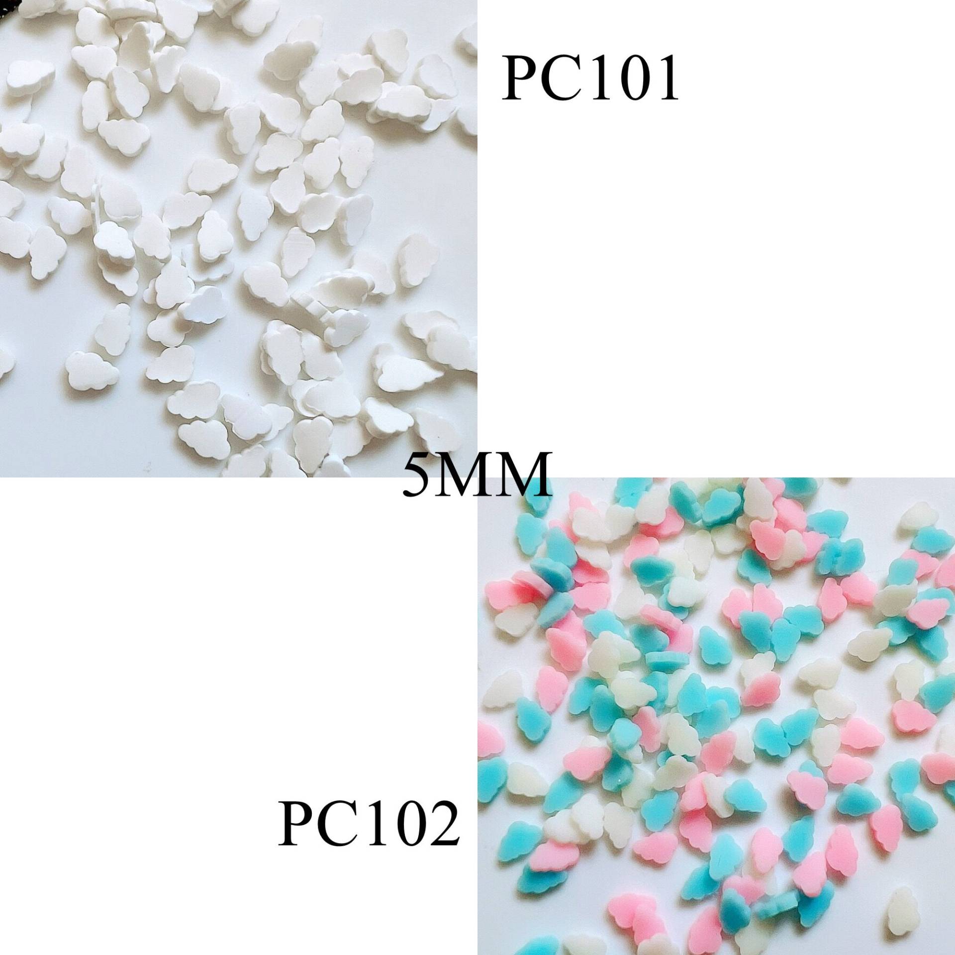 20G/Tasche Mix Color Polymer Clay Scheiben Cloud White Deco Pc101-102 von NailAngel2019