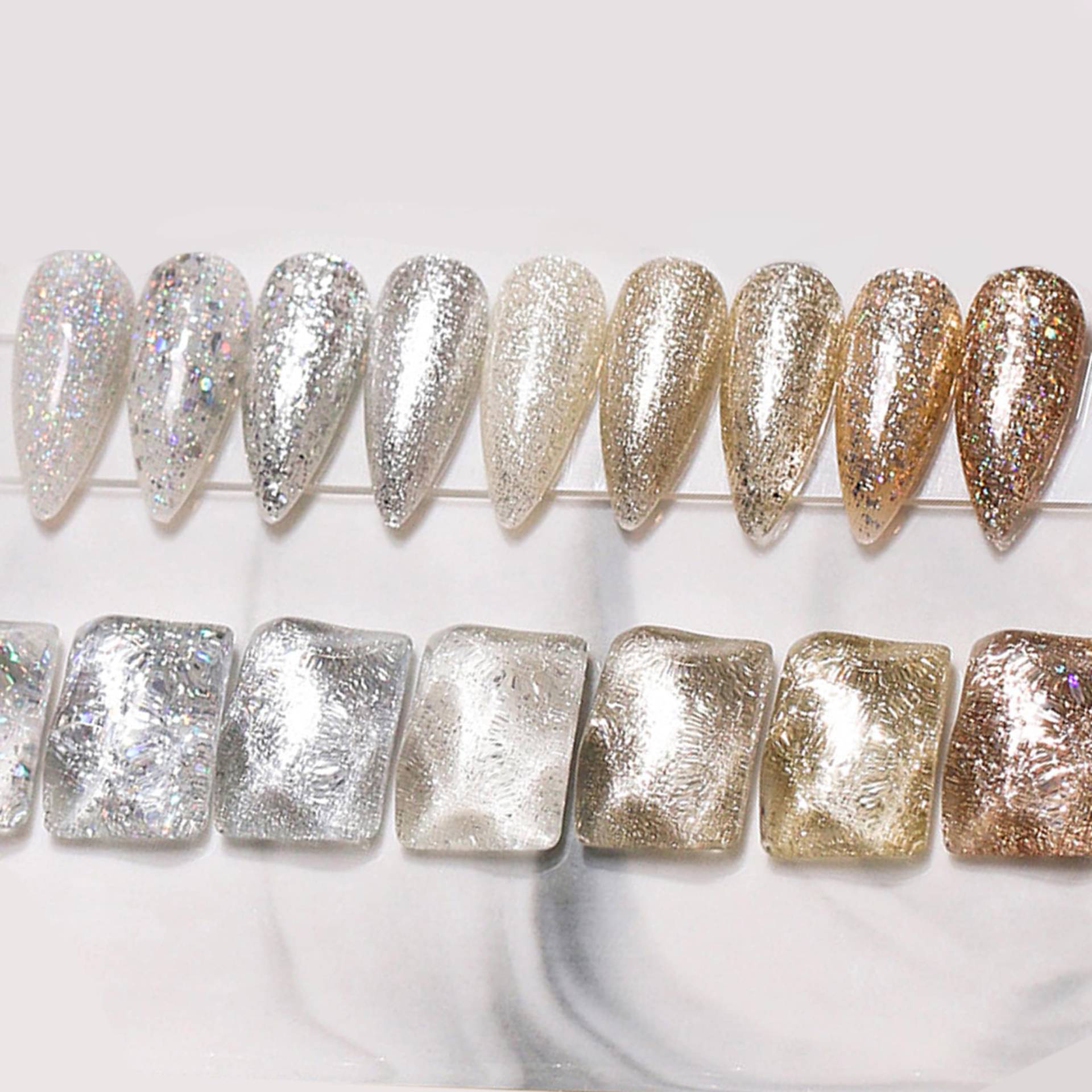 9 Shades Celebrity Shine Gel Nagellack 8Ml - Sparkly Champagne Gold & Silber Farben | Uv/Led-Lampe Erforderlich Rose Schneewittchen Glitzer 9 Shades Celebrity Shine Gel Nagellack 8Ml - Sparkly Champagne Gold & Silber Farben | Uv/Led-Lampe Erforderlich Rose Schneewittchen Glitzer von NailQueenNYC