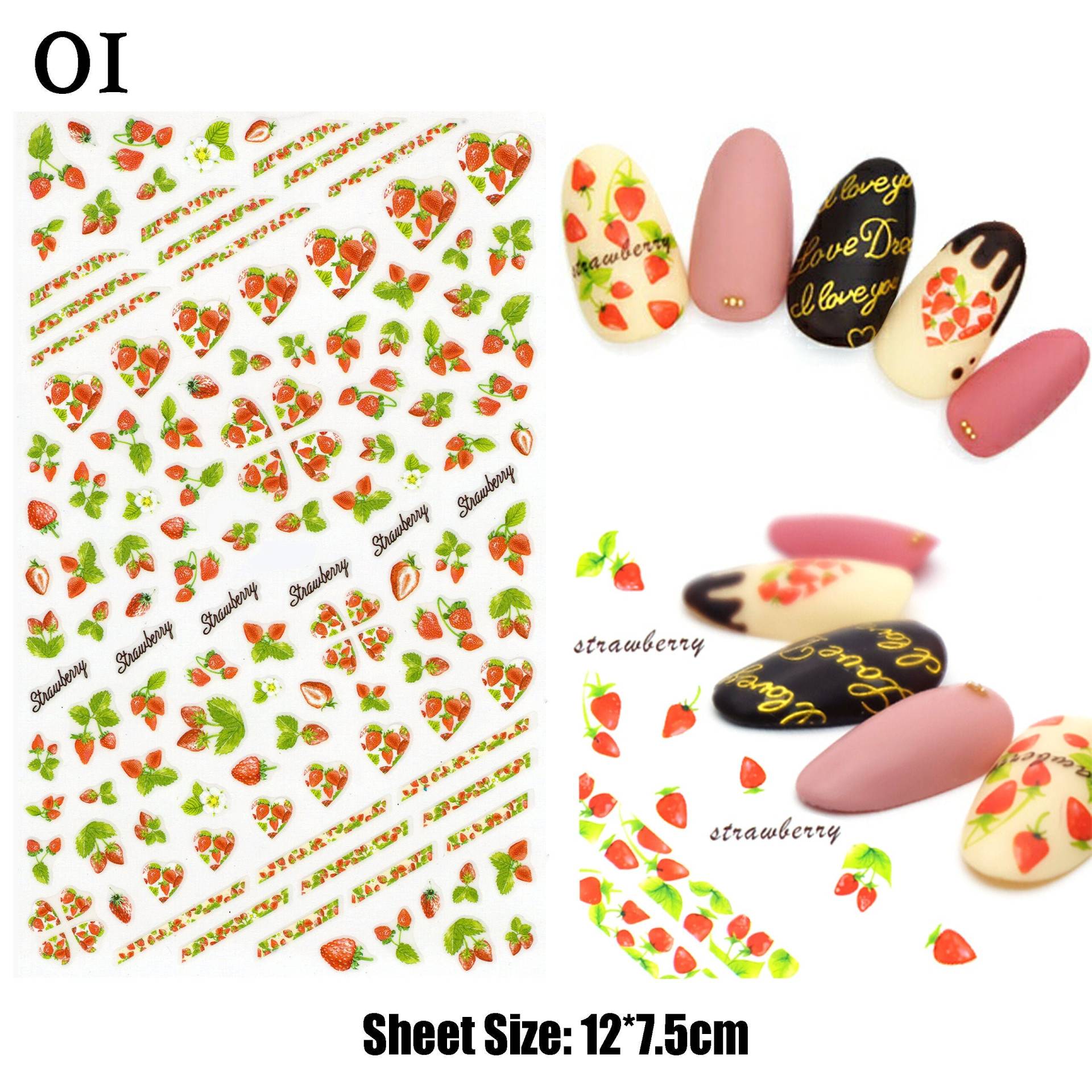 Erdbeer Farm Nail Art Sticker Erdbeer Farm Nail Art Sticker von NailQueenNYC