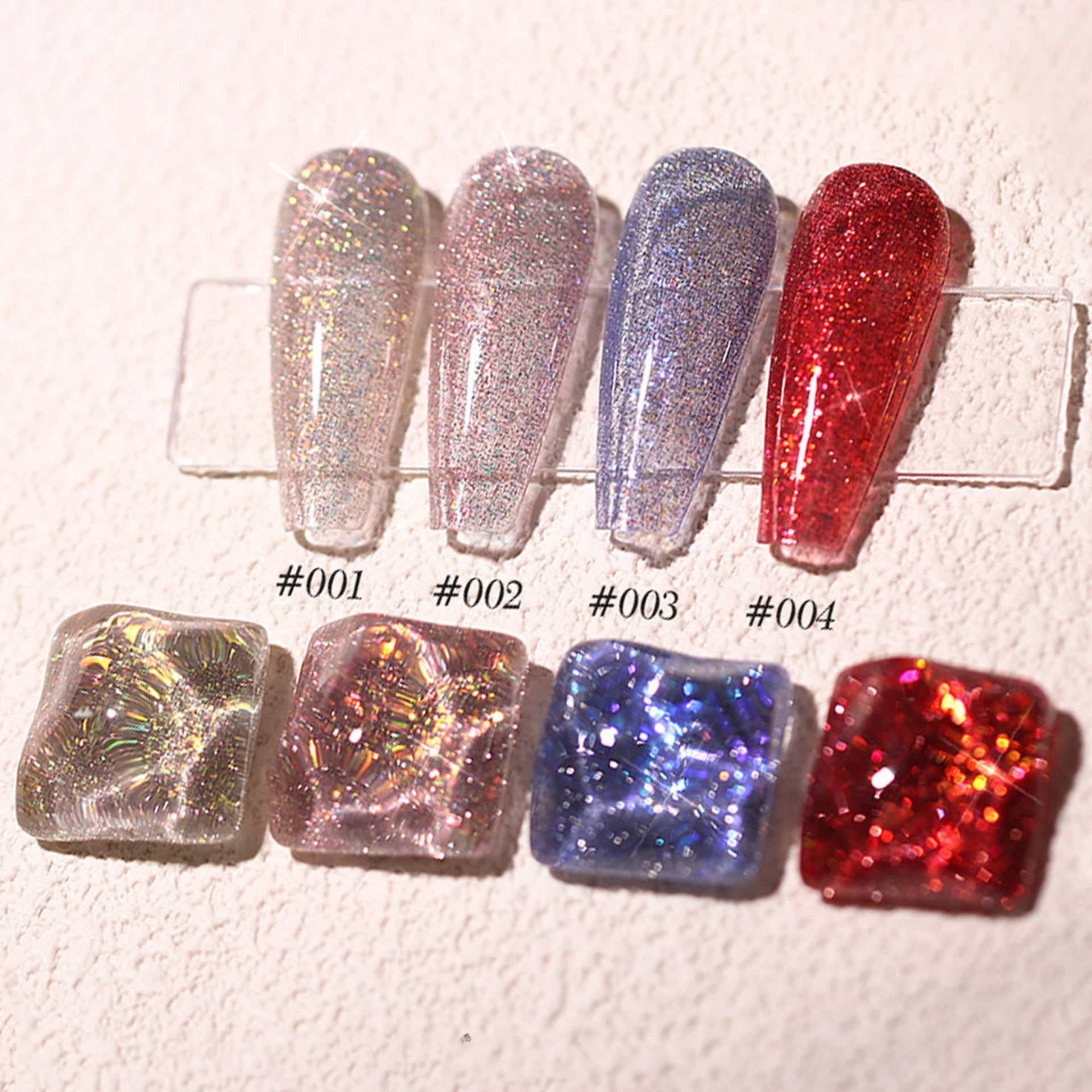 Fairy Land Set Gel Nagellack 8Ml 4 Farben | Soak Off Uv/Led-Gelpoliermittel Durchscheinende Ultra-Shine Nägel Champagner Gold, Rosa, Blau, Rot von NailQueenNYC