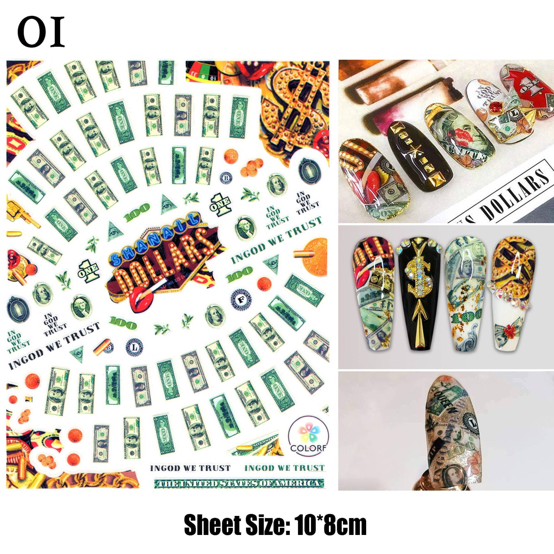 Geld Us Dollar Nail Art Sticker | Kasino Vibes Green Bucks Coins Decals Nagel Dekoration Für Acryl Nägel, Press On, Und Gel Nägel Geld Us Dollar Nail Art Sticker | Kasino Vibes Green Bucks Coins Decals Nagel Dekoration Für Acryl Nägel, Press On, Und Gel Nägel von NailQueenNYC